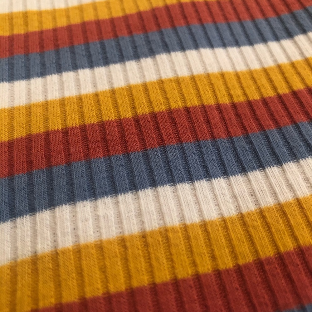 VINTAGE Ribbed Rainbow Crop Top - Picture 4 of 4